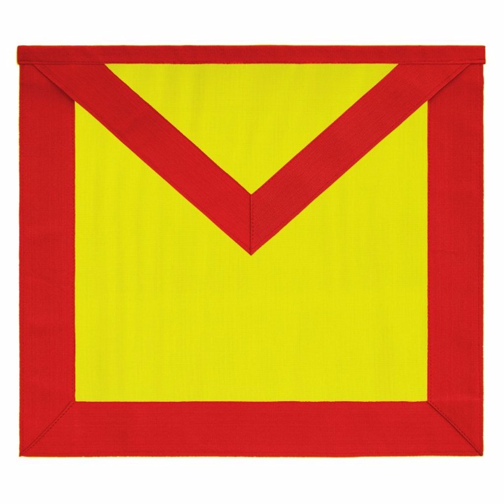 17th Degree Scottish Rite Apron - Red & Yellow Hand Embroidery - Bricks Masons