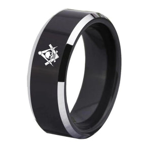 Widows Sons Ring - Black Tungsten - Bricks Masons