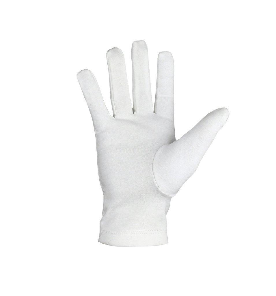 RAOB Machine Embroidery White Cotton Gloves - Bricks Masons