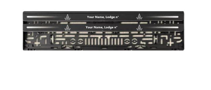 Past Master Blue Lodge California Regulation License Plate Frame - Front & Back - Bricks Masons