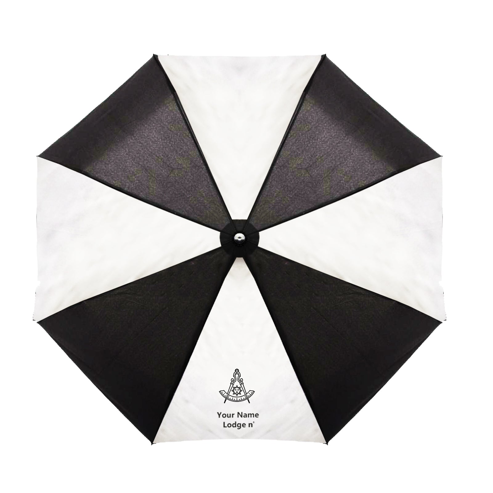 Past Master Blue Lodge California Regulation Umbrella - Three Folding Windproof - Bricks Masons