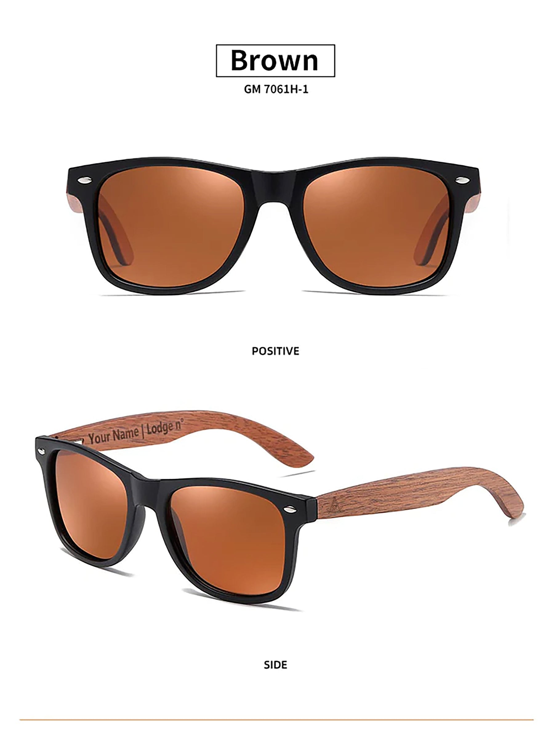 Past Master Blue Lodge California Regulation Sunglasses - UV Protection - Bricks Masons