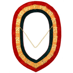 Shriners Chain Collar - Tricolor Backing - Bricks Masons
