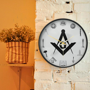 Master Mason Blue Lodge Clock - Frame with LED - Bricks Masons