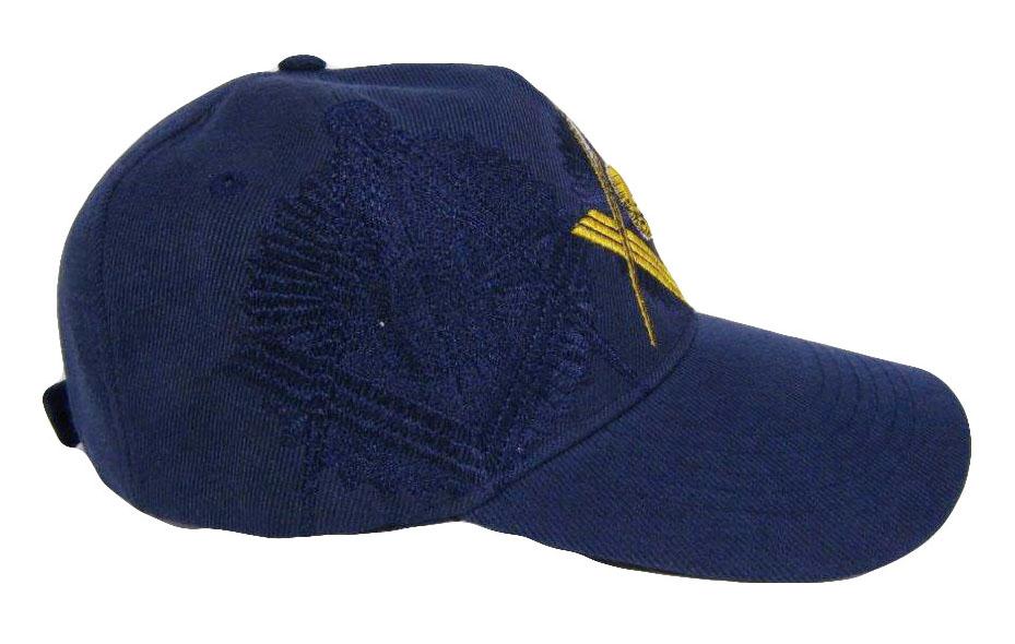 Embroidered Masonic Shadow Blue Baseball Cap - Bricks Masons