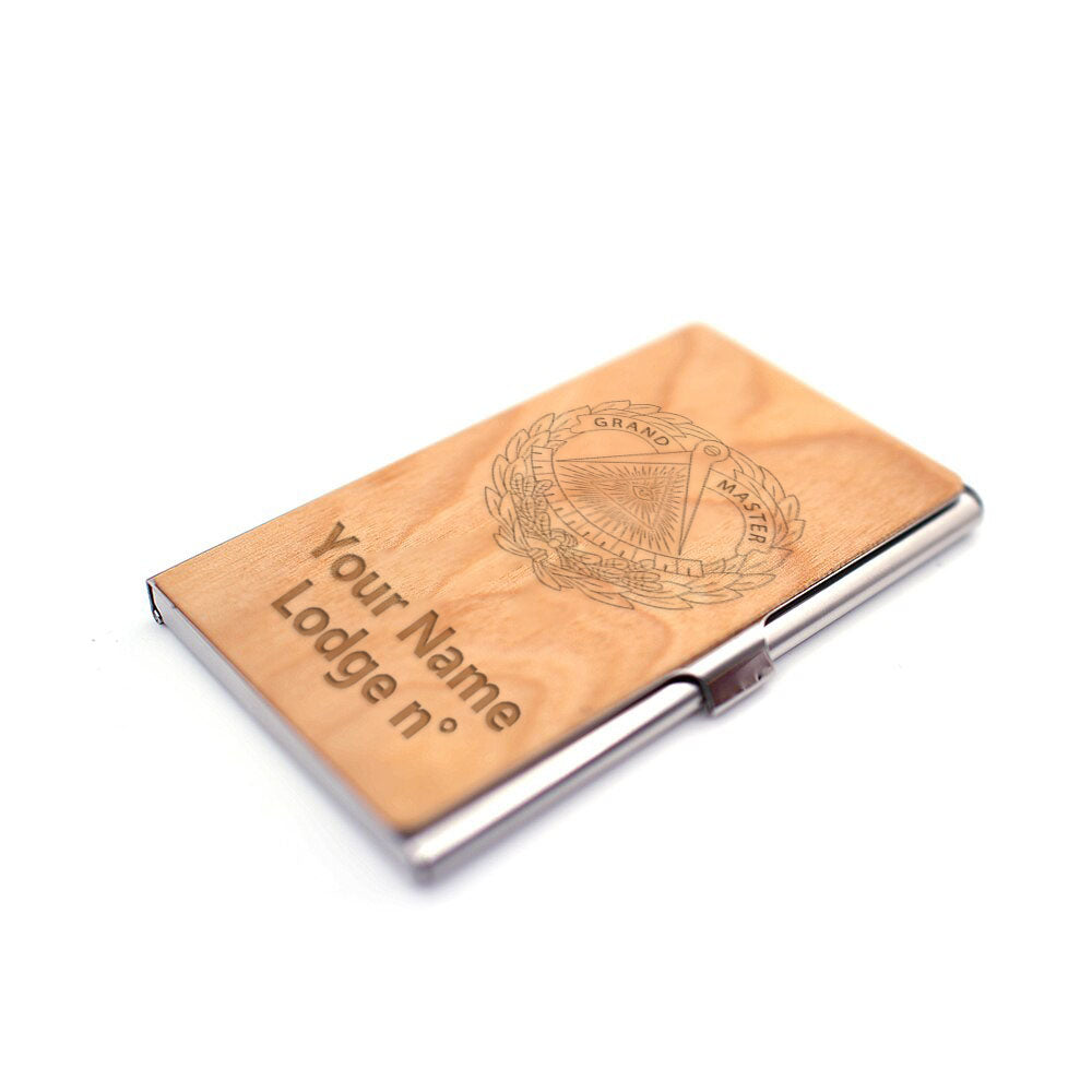 Grand Master Blue Lodge Business Card Holder - (RFID Protection) - Bricks Masons