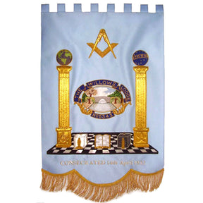 Masonic Banner - Handmade Embroidery - Bricks Masons