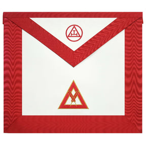 Secretary Royal Arch Chapter Apron - Red Machine Embroidery - Bricks Masons