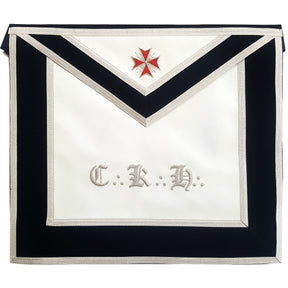 30th Degree Scottish Rite Apron - White & Black - Bricks Masons