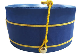 Knights of the York Cross of Honour Crown Cap - Blue Handmade Embroidery - Bricks Masons