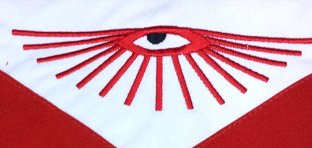 Master Mason Blue Lodge Regalia Set - Red & White with Fringe - Bricks Masons