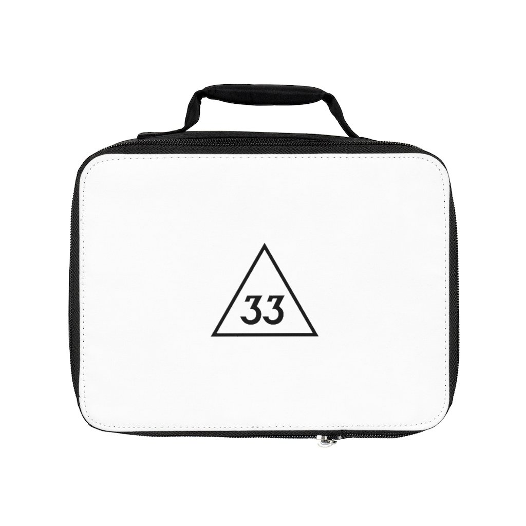 33rd Degree Scottish Rite Lunch Bag - Black & White - Bricks Masons