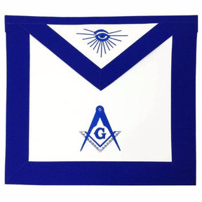 Master Mason Blue Lodge Apron - White & Blue with Different Materials - Bricks Masons