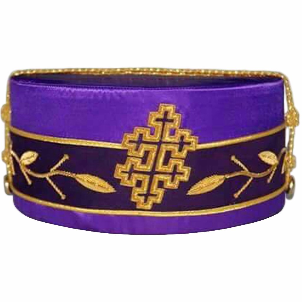 33rd Degree Scottish Rite Crown Cap - Purple with Gold Cap Cord - Bricks Masons