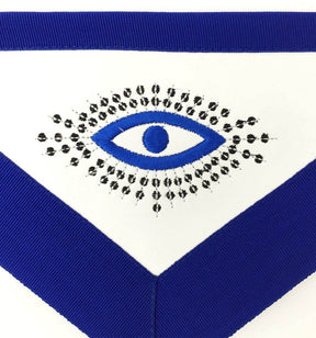 Master Mason Blue Lodge Apron - White & Royal Blue - Bricks Masons