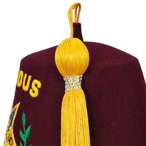 Order of the Amaranth Fez Hat - With OES Star - Bricks Masons