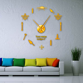 Order Of Malta Commandery Clock - Frameless Design - Bricks Masons