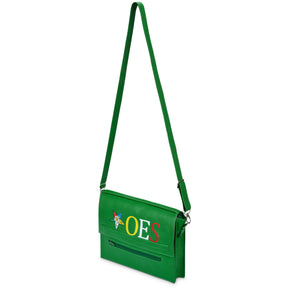 OES Handbag - Green Leather - Bricks Masons