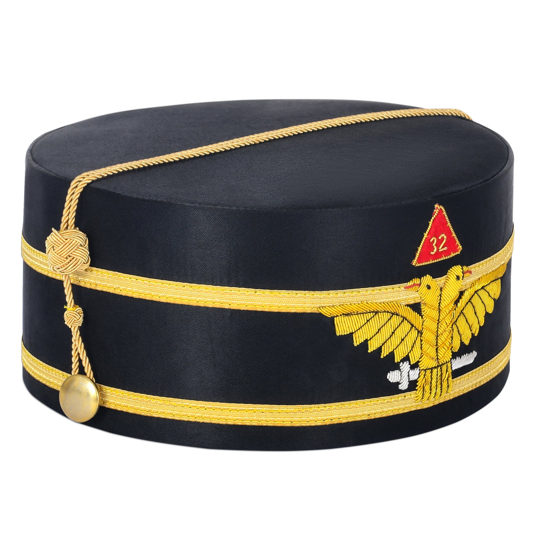 32nd Degree Master of the Royal Secret Scottish Rite Crown Cap - Double Eagle Hand Embroidery - Bricks Masons