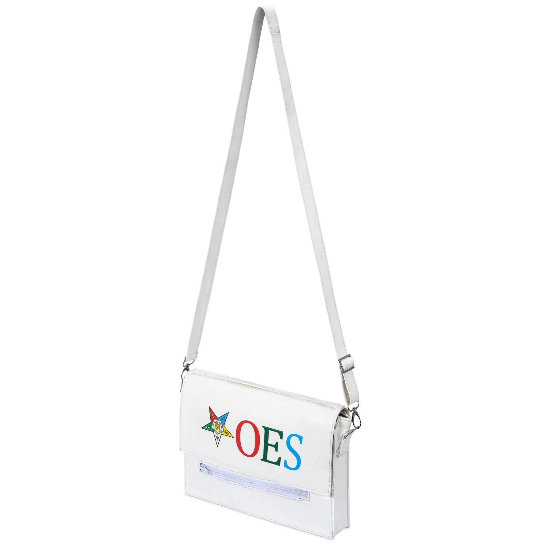 OES Handbag - White Leather - Bricks Masons