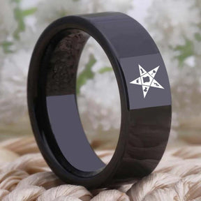 OES Ring - Black Tungsten - Bricks Masons