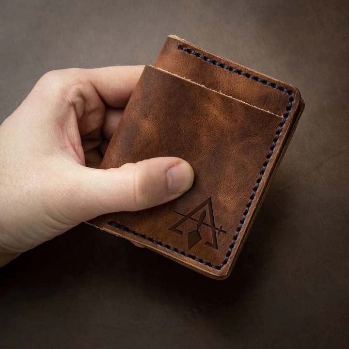 Council Wallet - Handmade Leather - Bricks Masons