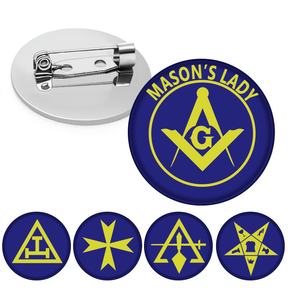 Master Mason Blue Lodge Brooch - Mason's Lady - Bricks Masons