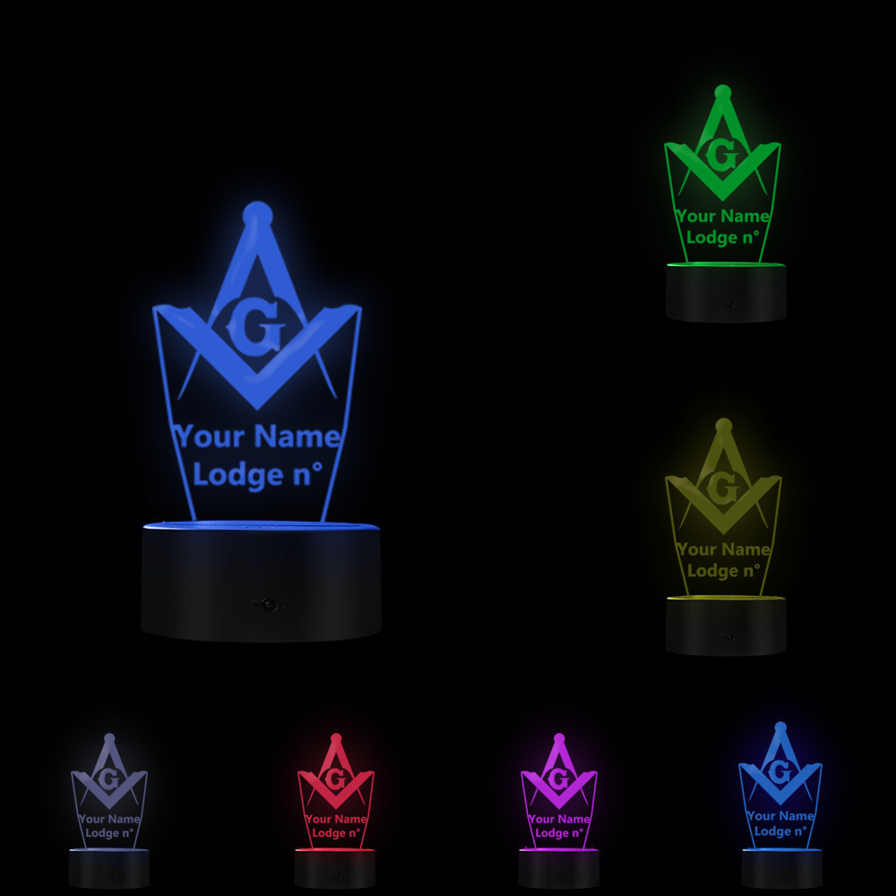 Master Mason Blue Lodge LED Sign - Various Colors - Bricks Masons