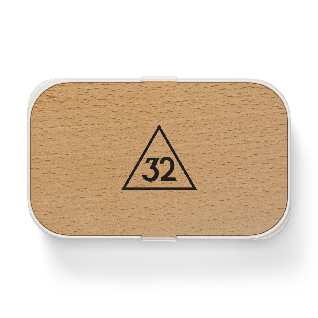 32nd Degree Scottish Rite Lunch Box - Wooden Lid - Bricks Masons