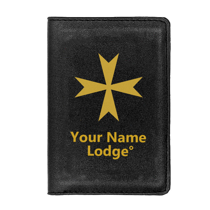 Order Of Malta Commandery Wallet - Black & Brown - Bricks Masons