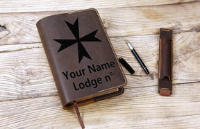 Order Of Malta Commandery Book Cover - Leather - Bricks Masons