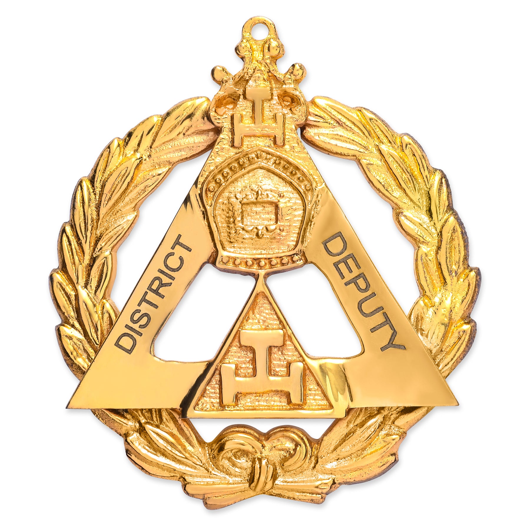 Grand District Deputy Royal Arch Chapter Officer Collar Jewel - Gold Metal - Bricks Masons