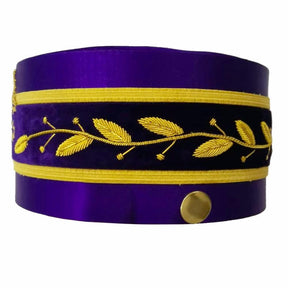 33rd Degree Scottish Rite Crown Cap - Purple with Gold Braid Bullion - Bricks Masons