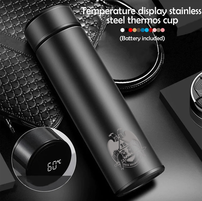 32nd Degree Scottish Rite Vacuum Flask - Wings Down Various Colors - Bricks Masons
