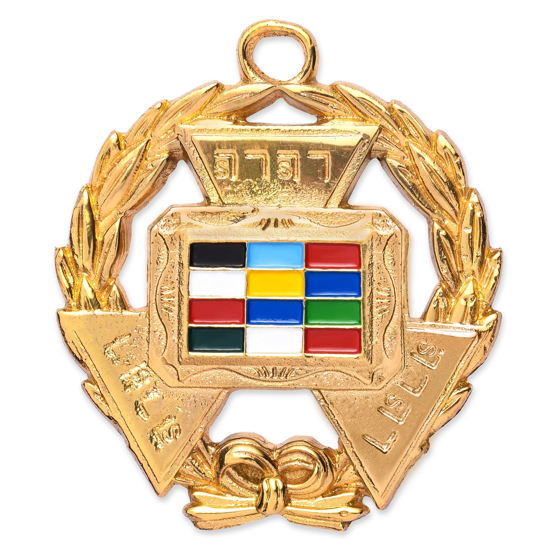 Past Grand High Priest Royal Arch Chapter Officer Collar Jewel - Gold Metal - Bricks Masons