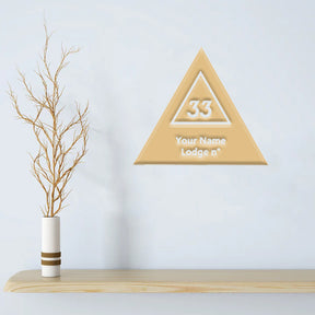 33rd Degree Scottish Rite Wall Monograms - Various Sizes - Bricks Masons