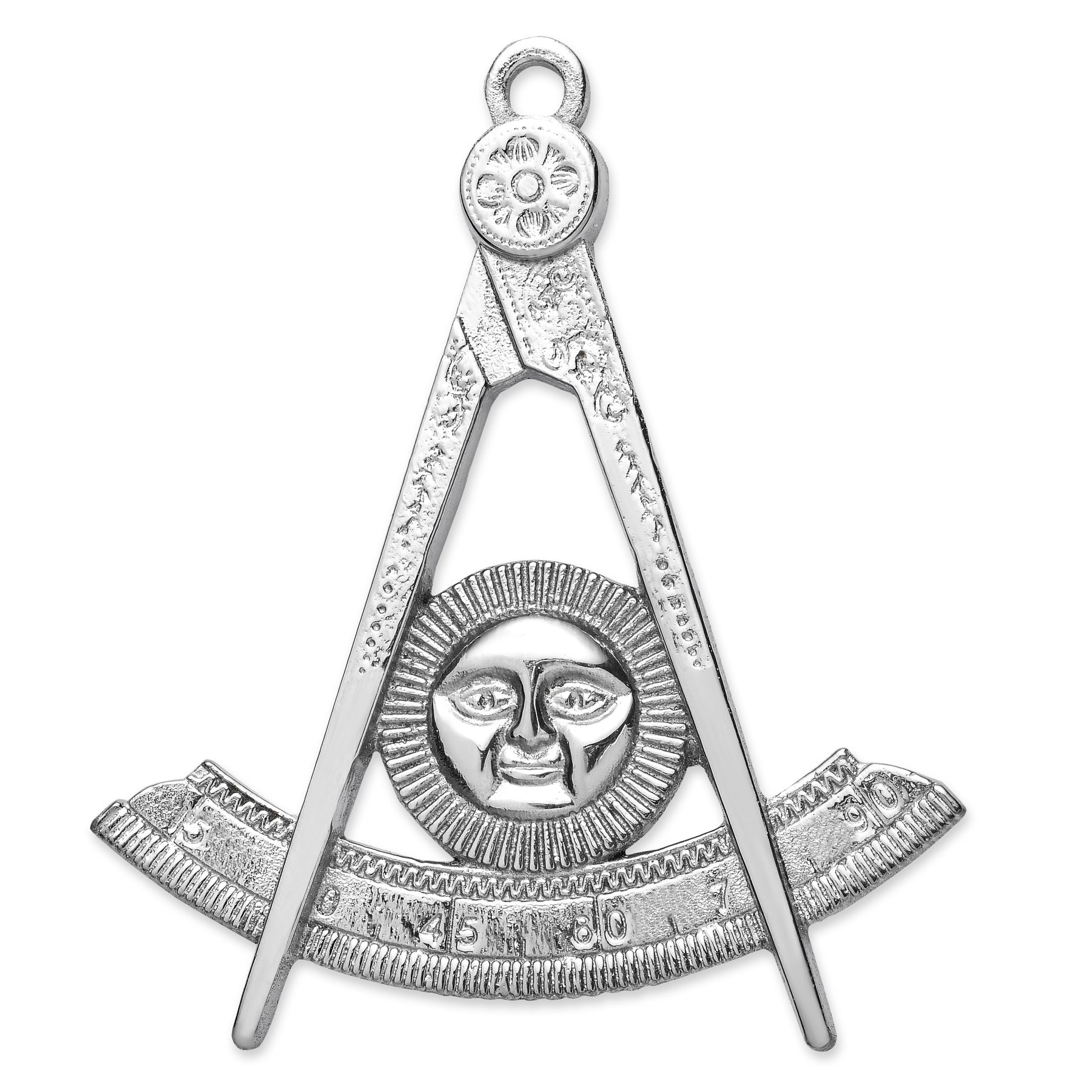 Past Master Blue Lodge California Regulation Collar Jewel - Silver & Gold - Bricks Masons