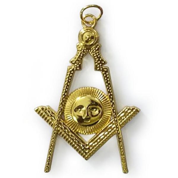 Senior Deacon Blue Lodge Officer Collar Jewel - Gold Metal - Bricks Masons
