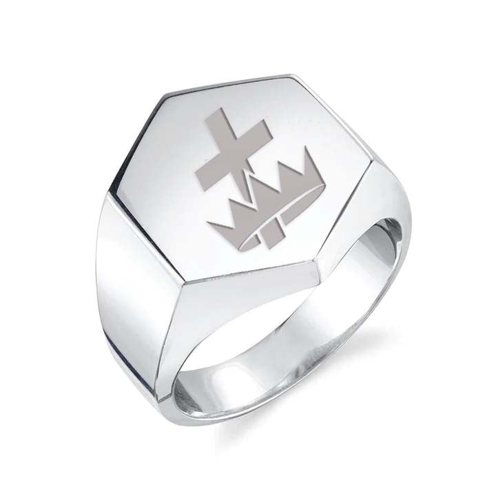 Knights Templar Commandery Ring - Sterling Silver - Bricks Masons