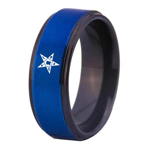 OES Ring - Blue Tungsten - Bricks Masons