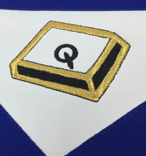 14th Degree Scottish Rite Apron - Blue Machine Embroidery - Bricks Masons