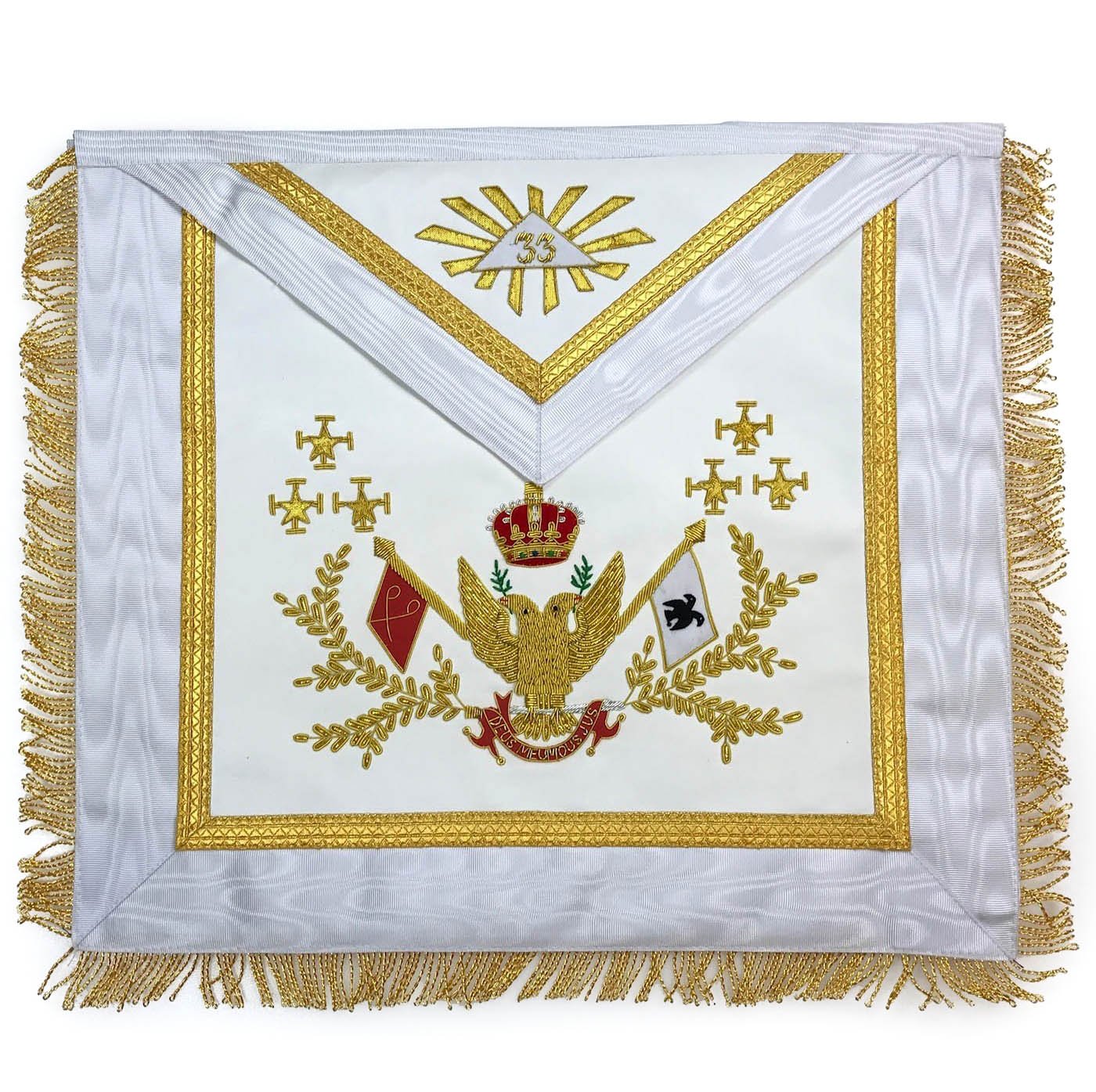 33rd Degree Scottish Rite Regalia Set - WINGS UP All Countries Flags Hand Embroidered - Bricks Masons