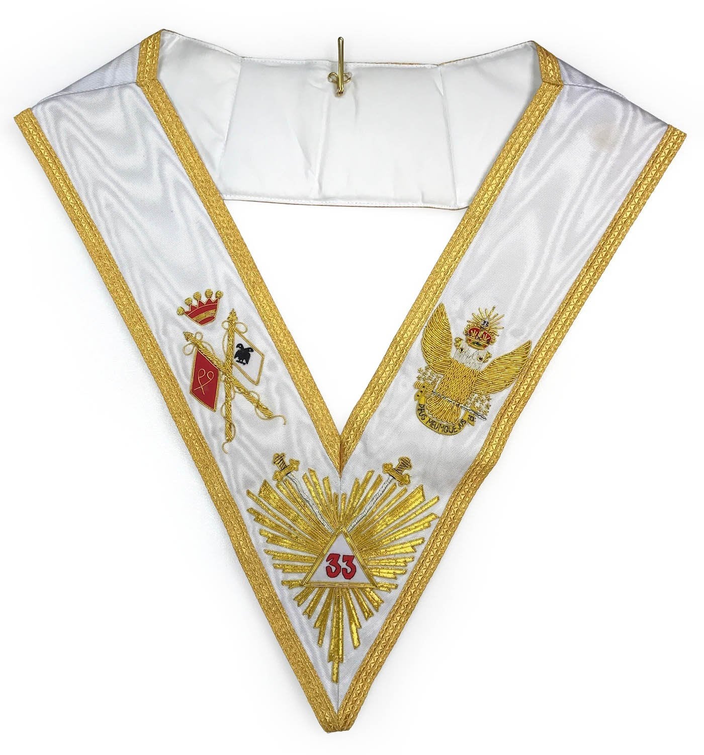 33rd Degree Scottish Rite Regalia Set - WINGS UP All Countries Flags Hand Embroidered - Bricks Masons