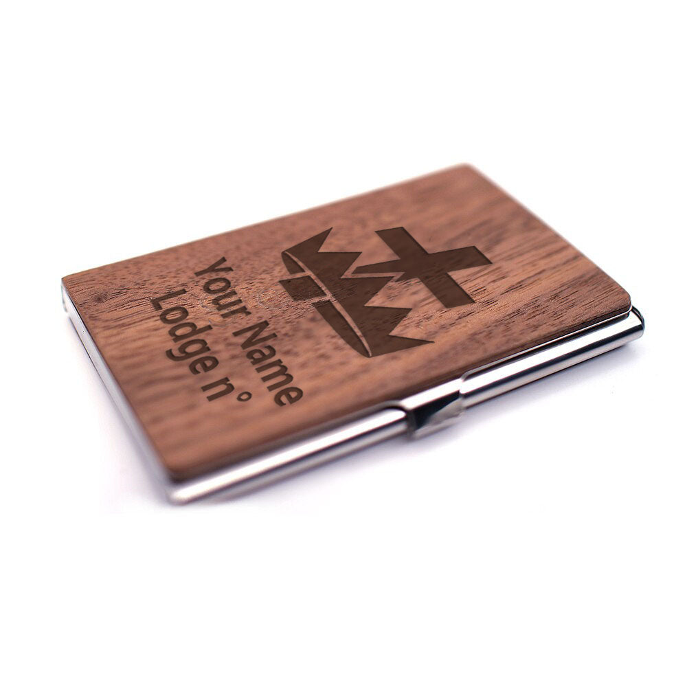 Knights Templar Commandery Business Card Holder - (RFID Protection) - Bricks Masons