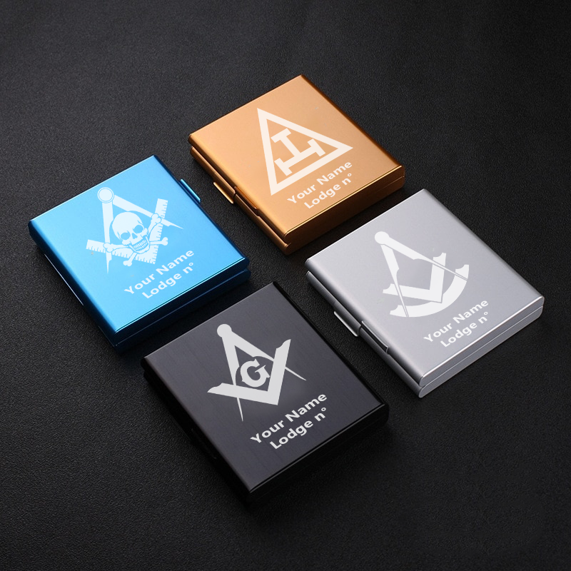 Master Mason Blue Lodge Cigarette Case - Various Colors - Bricks Masons
