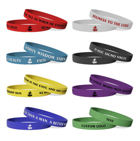 Knights Templar Commandery Bracelet - Various Silicone Colors - Bricks Masons