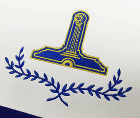 Masonic Blue Lodge Officers Machine Embroidery Aprons - Bricks Masons