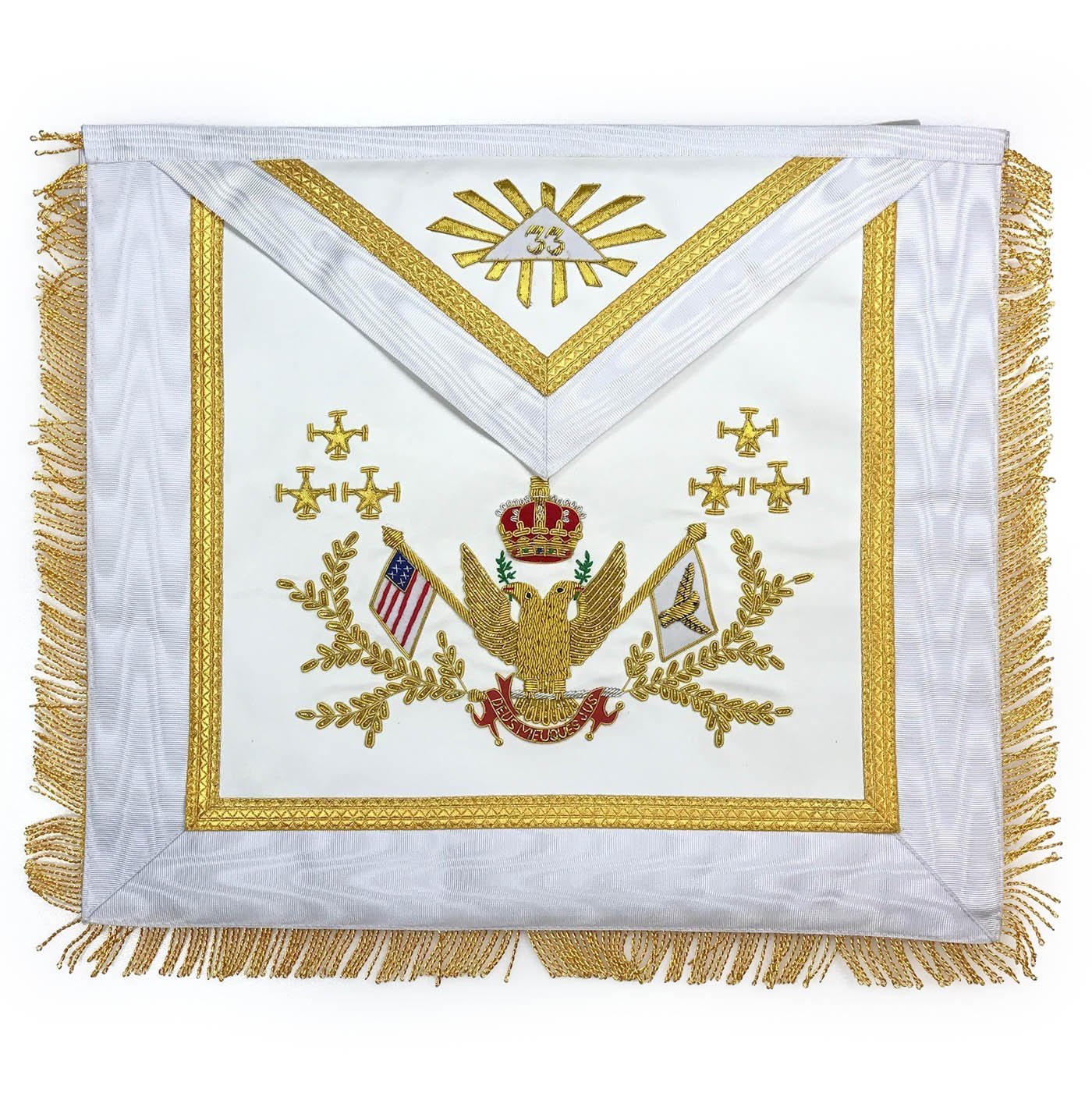 33rd Degree Scottish Rite Regalia Set - WINGS UP All Countries Flags - Bricks Masons