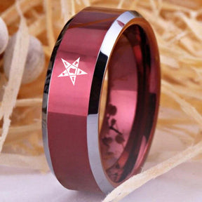 OES Ring - Red Color - Bricks Masons