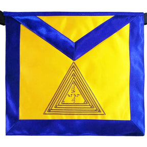 12th Degree Scottish Rite Apron - Yellow with Blue Borders - Bricks Masons